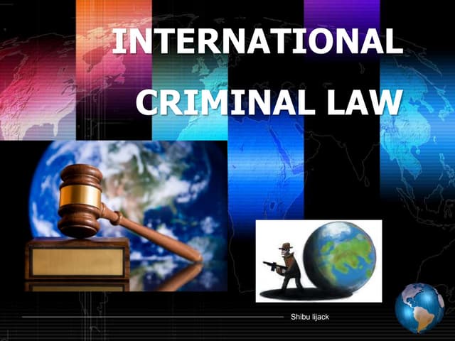 International criminal law | PPTX