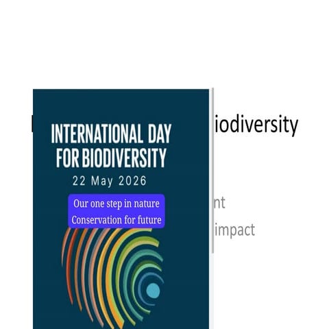 International Day for Biodiversity 2026: Local Actions for Global ...