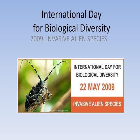 International Day For Biological Diversity