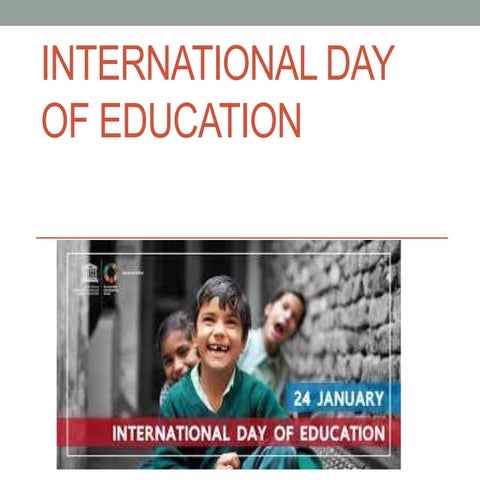 International Day of Education 2024 - January 24th - Learning for ...