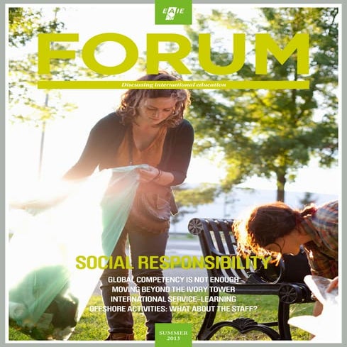Moving beyond the Ivory Tower | 2013 summer EAIE Forum magazine