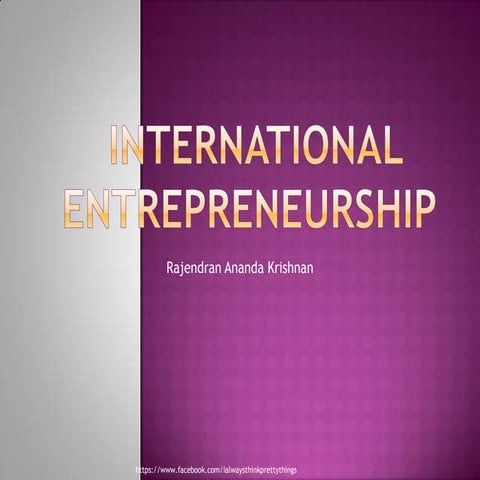 International entrepreneurship