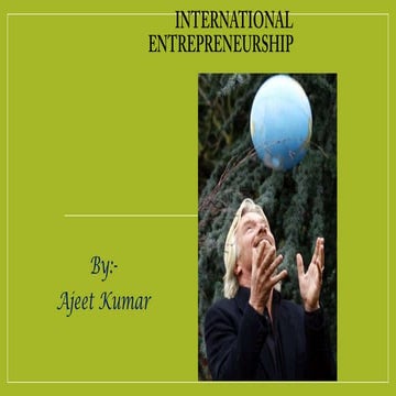 International entrepreneurship