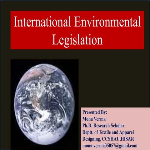 International environmental legislation