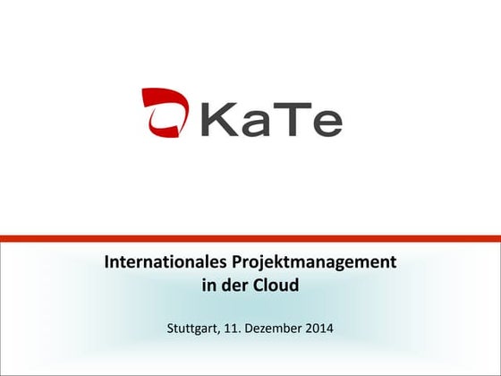 Internationales Projektmanagement in der Cloud