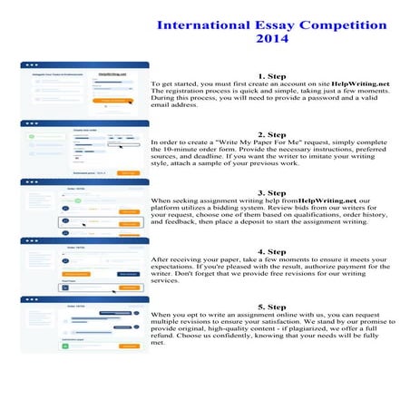 International Essay Competition 2014. Online assignment writing service.