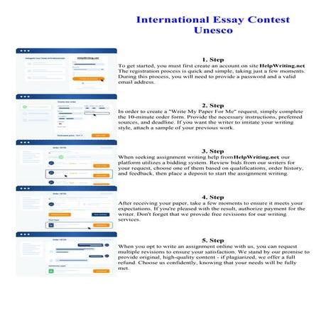 International Essay Contest Unesco. Online assignment writing service.