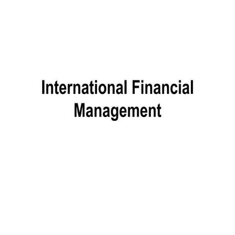 International financial management