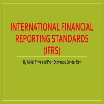 International financial reporting standards (ifrs)