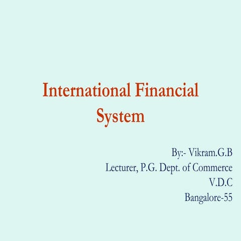 International financial system