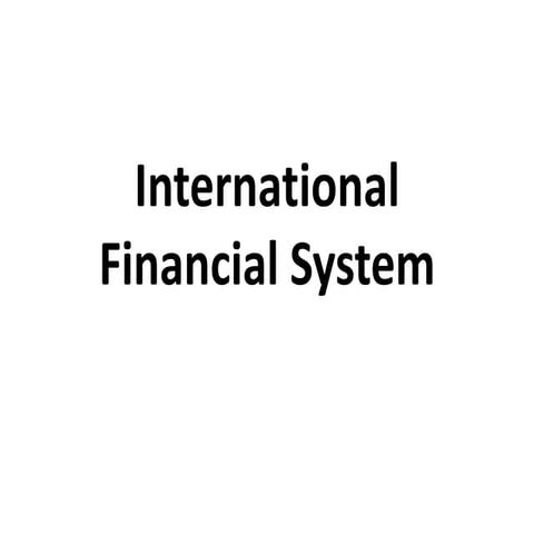 International financial system
