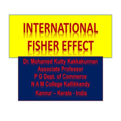 International fisher effect