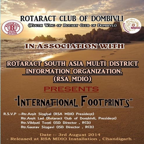 International Footprint - Rotaract Club of Dombivli