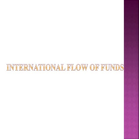 International flow of funds