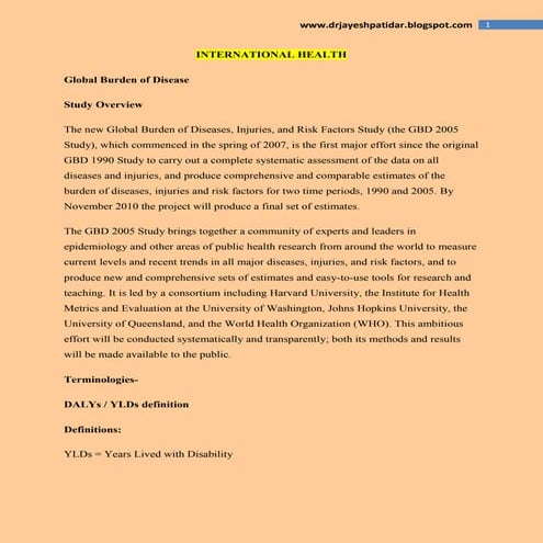 International  health