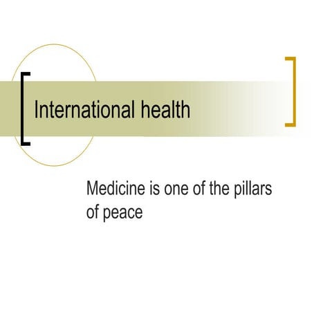 International Health Community Medicine Ppt