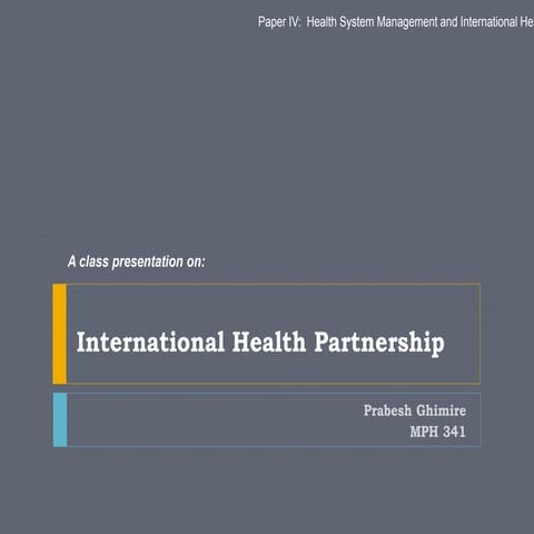 International Health Partnership