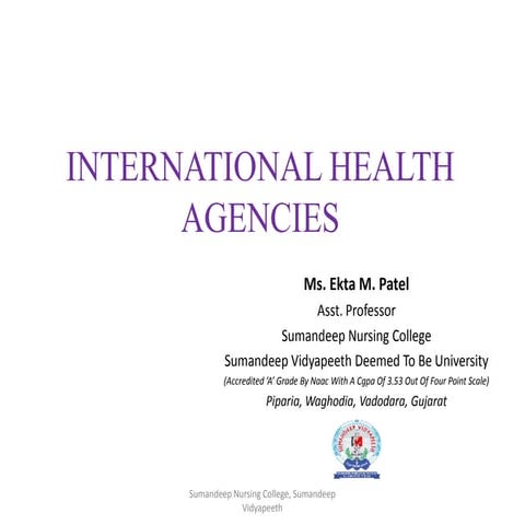 International health   agencies