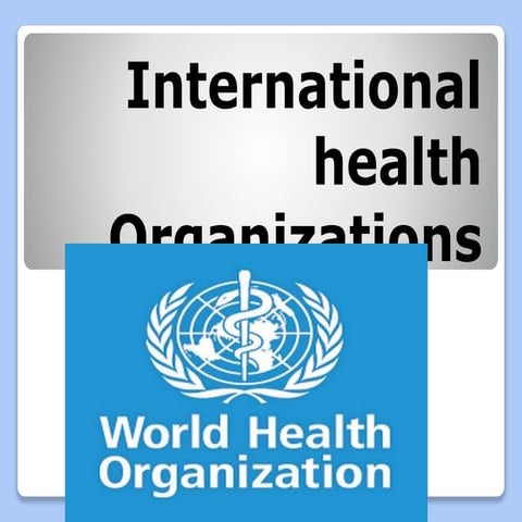 International health organizations lecture ppt