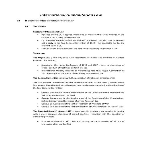 International humanitarian law