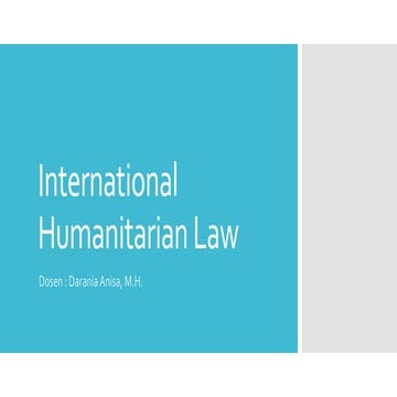 International Humanitarian Law - education