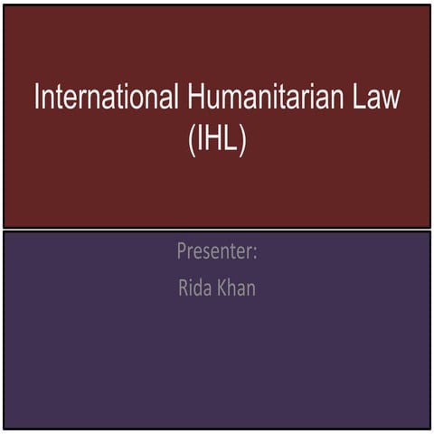 International humanitarian law   presentation