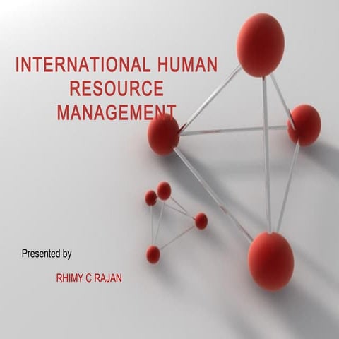 INTERNATIONAL HUMAN RESOURCE MANAGEMENT | PPT