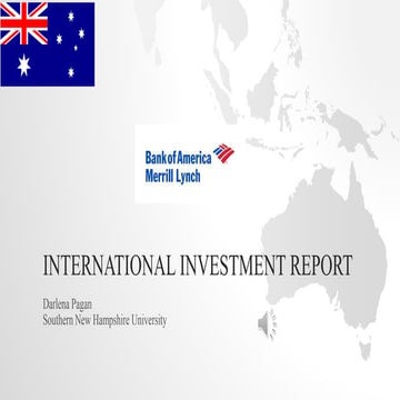 International investment report by darlena pagan