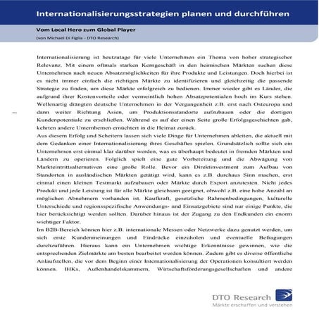 Internationalisierungsstrategien planen und durchführen