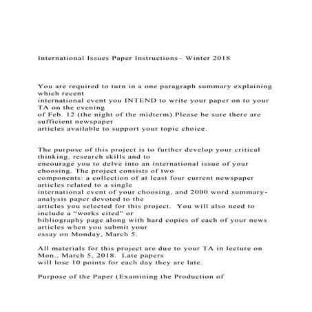 International Issues Paper Instructions– Winter 2018   .docx