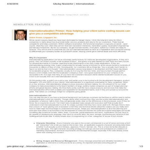 Internationalization (i18n) Primer: Solving Coding Issues Equals Competitive ...
