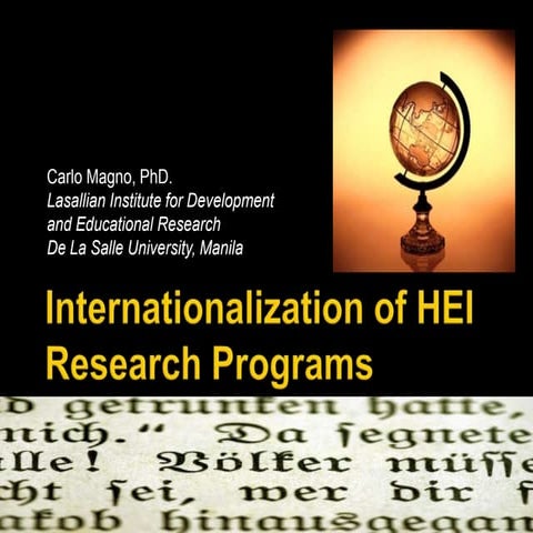 Internationalization of research