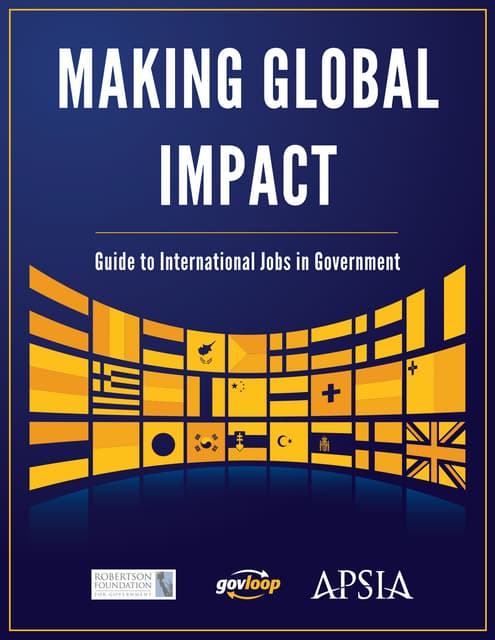 Making Global Impact: Guide to International Jobs in Government