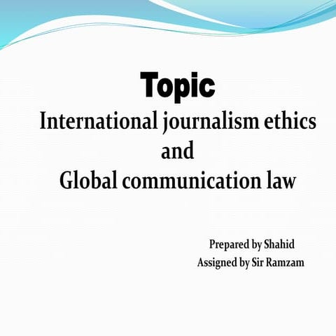 International Journalism Ethics
