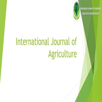 International Journal of Agriculture