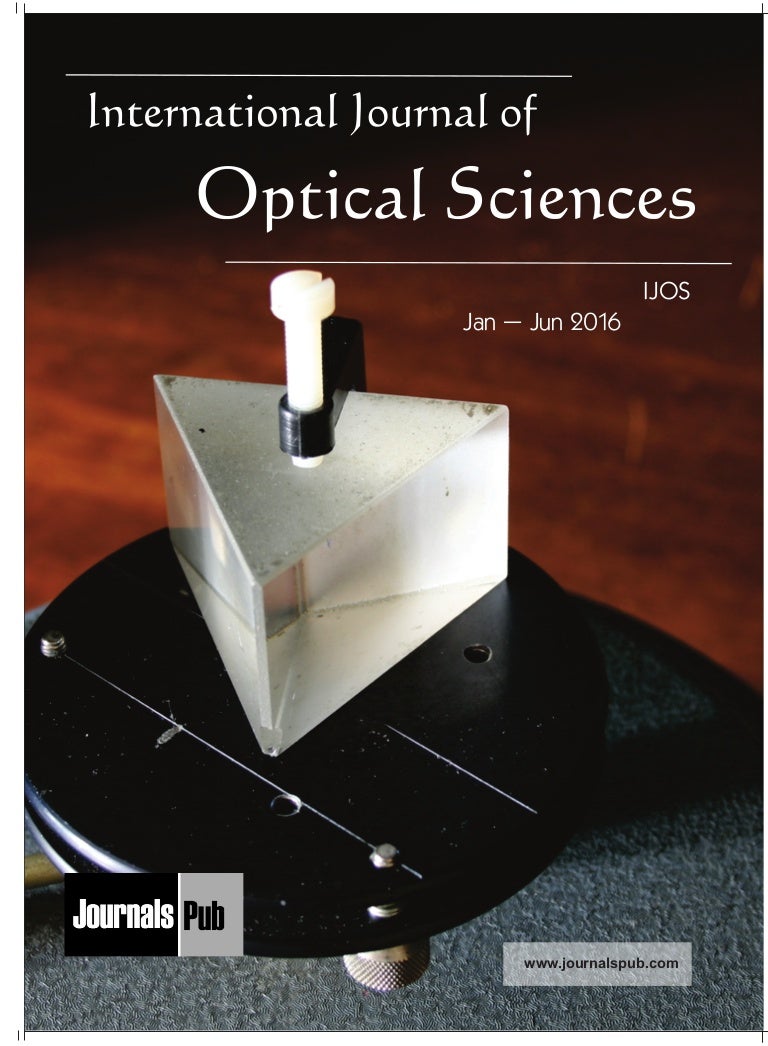 International Journal of Optical Sciences vol 2 issue 1