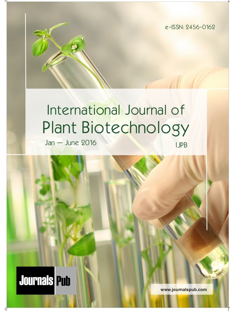 International Journal of Plant Biotechnology vol 2 issue 1