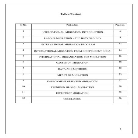 International labour migration