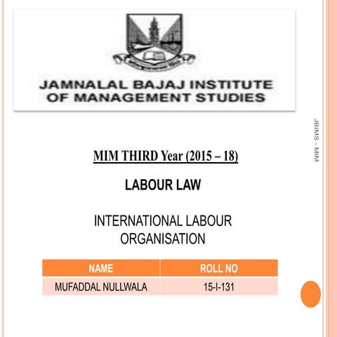 International Labor Organisation - Labor Law