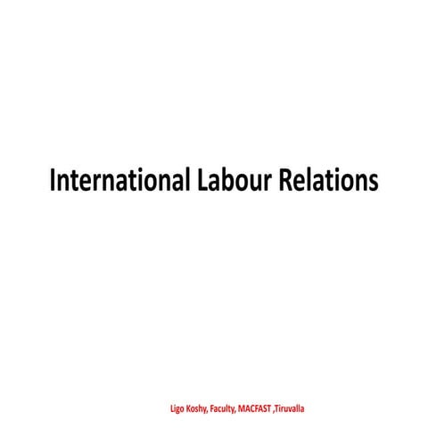 International labour relations