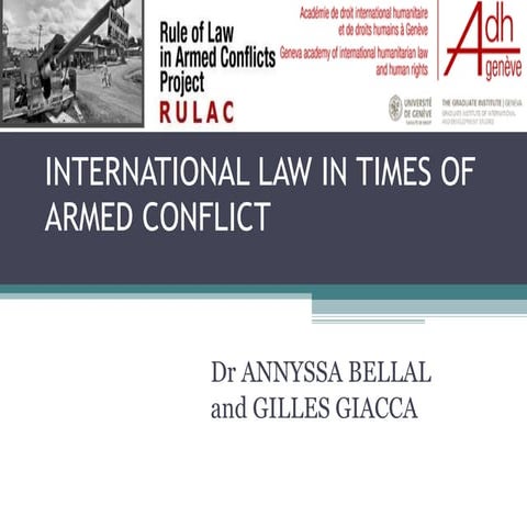 International Law in Times of Armed Conflict