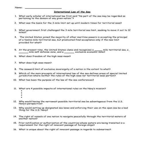 International Law of the Sea