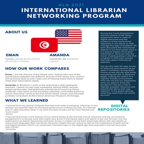 International librarian networking program - Eman and Amanda