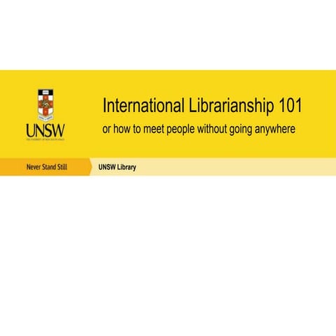 International Librarianship 101