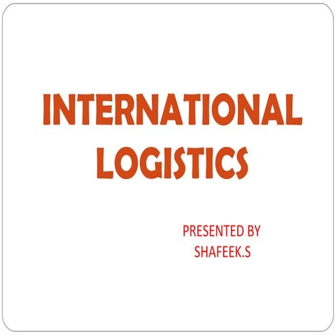 International logistics 