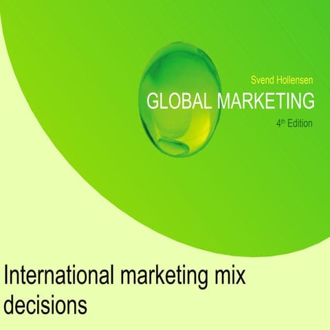 International marketing mix decisions