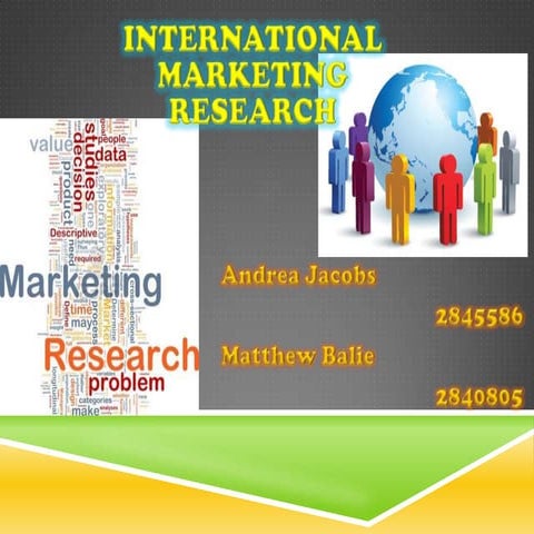 International marketing research presentation