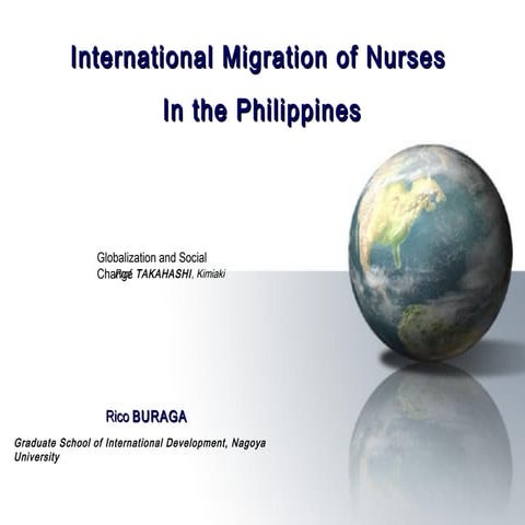 International migration of nurses in the philippines