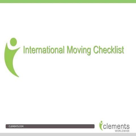 International Moving Checklist