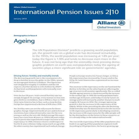 International Pensions & Aging